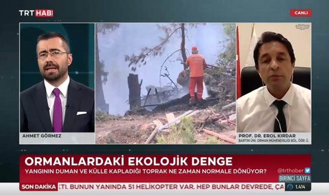 Kırdar: &quot;Yanan alanlar doğal seleksiyona uygun şekilde yeniden yeşillendirilebilir&quot;