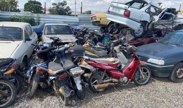 Kırıkkale'de çalıntı 26 motosiklete el konuldu