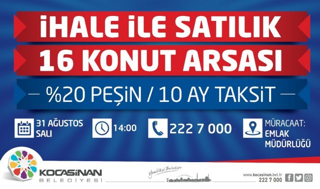 Kocasinan&#039;dan yüzde 20 peşin, 10 ay taksitli yatırım fırsatı