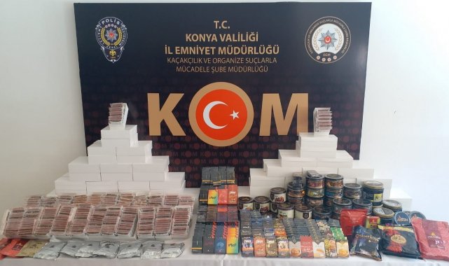 Konya&#039;da 29 bin 600 adet gümrük kaçağı makaron ele geçirildi