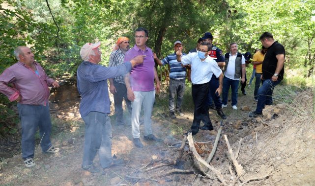 Köylülerin nöbeti sayesinde orman yangını büyümeden söndürüldü