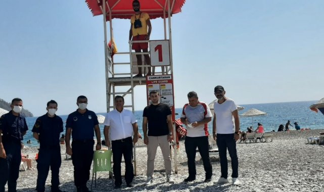 Kumluca'da yüzme alanları denetlendi