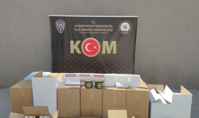 Kuşadası&#039;nda kaçak tütün operasyonu