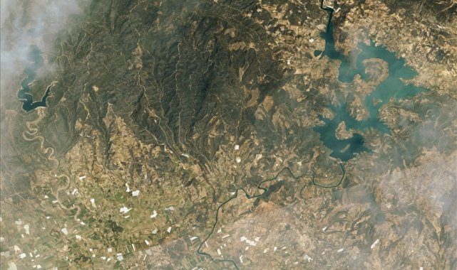 Manavgat ve Marmaris'teki orman yangınları Göktürk-1 ve Göktürk-2 uydularınca fotoğraflandı