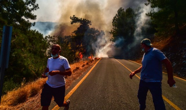 Marmaris&#039;te alevler bir anda yükseldi