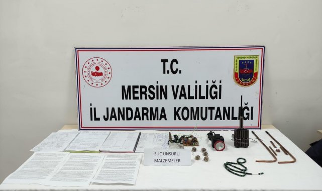 Mersin&#039;de kaçak kazı yaparken suçüstü yakalandılar