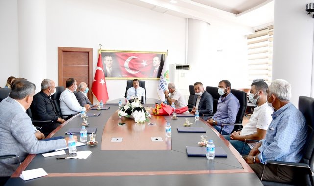 Muhtarlarından Başkan Gürkan&#039;a teşekkür ziyareti