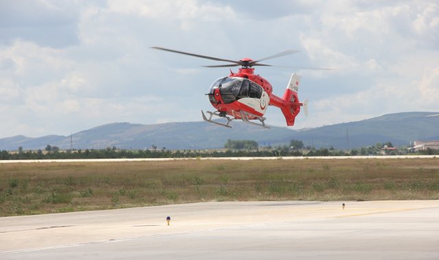 Nefes alamayan KOAH Hastasına ambulans helikopter ile müdahale edil