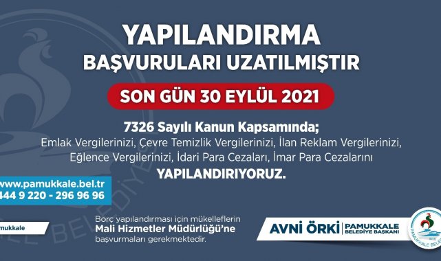 Pamukkale&#039;de yapılandırma süresi uzatıldı