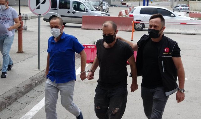 Samsun&#039;da imal ettikleri 8 kilo bonzaiyi paketlerken yakalandılar