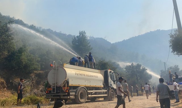 Seydikemer yangını devam ediyor