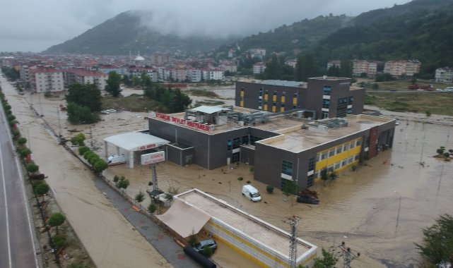 Sinop Ayancık&#039;taki sel afeti havadan görüntülendi