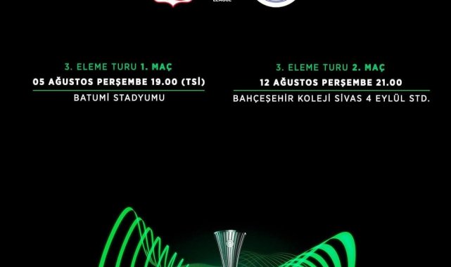 Sivasspor&#039;un Batumi ile yapacağı maçların saati belli oldu