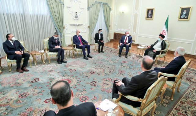 TBMM Başkanı Şentop, İran Cumhurbaşkanı Reisi ile görüştü