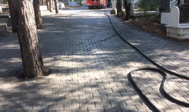 Tut Belediyesi mezarlıkta bakım yaptı