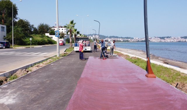 Ünye&#039;de &quot;Yaya ve Bisiklet Yolu Projesi&quot;nde sona doğru