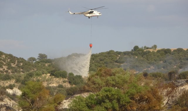 Uşak&#039;ta çıkan yangın kontrol altına alındı