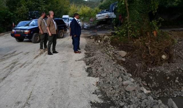 Vali Güler, yağışlarda zarar gören alanları inceledi