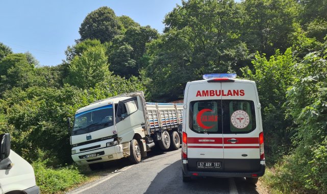 Virajda kamyonla panelvan araç çarpıştı: 1 yaralı