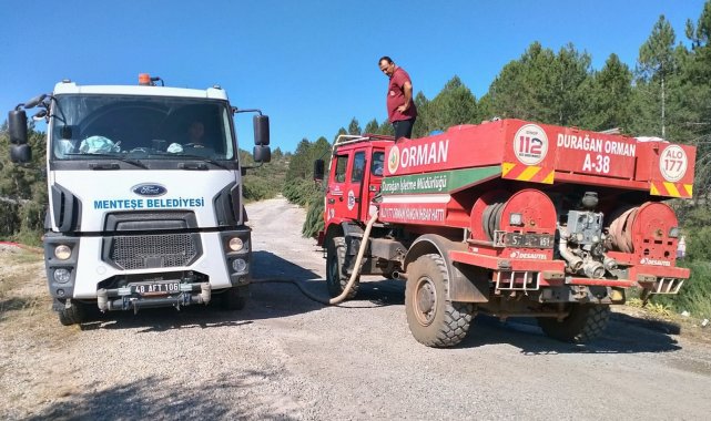 Yanan Bölgelere Su Takviyesi Devam Ediyor