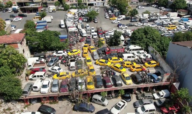 Yediemin otoparkları taksilerle doldu