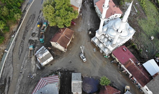 Zafer köyündeki çalışmalar havadan görüntülendi