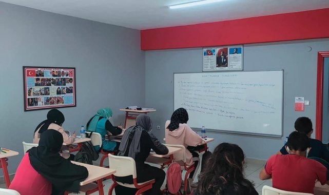 Açı kursta hafta sonu dersleri devam ediyor