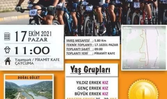 Amatör dağ bisikleti yarışması düzenleniyor