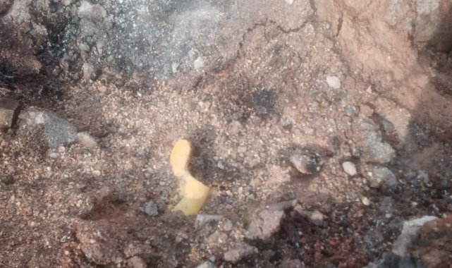 Ankara&#039;da yol yapımı sırasında boru patlayınca yangın çıktı