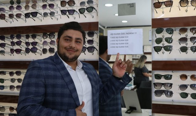 Aşı olana gözlük indirimli
