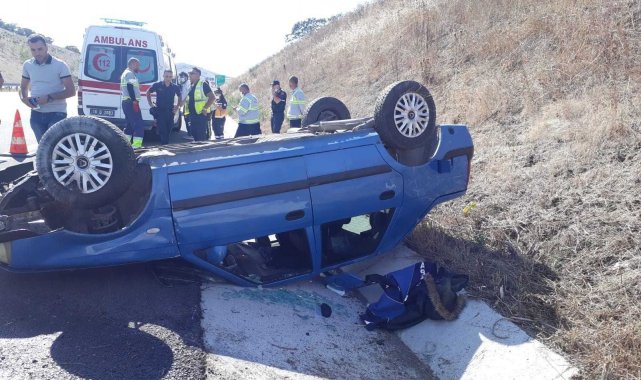 Balıkesir&#039;de otoyolda trafik kazası: 1 yaralı