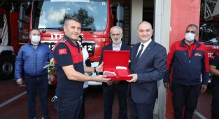 Başkan Özlü'den itfaiye haftası ziyareti