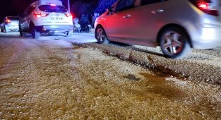 Bozuk yol yüzünden kaza yaptı: 2 yaralı