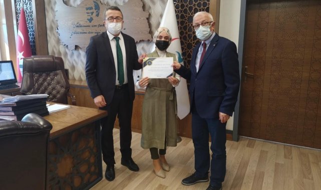 Çorum Erol Olçok Eğitim ve Araştırma Hastanesi&#039;ne teşekkür belgesi