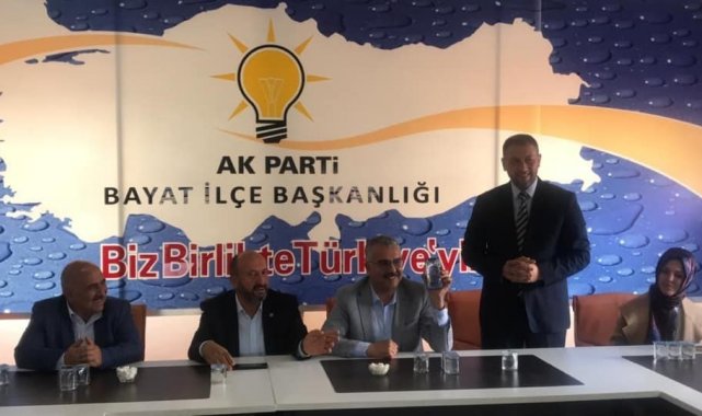Çorum İl Başkanı Ahlatcı&#039;dan, Bayat&#039;a doğalgaz müjdesi