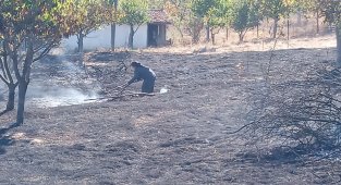 Dağ ilçesinde korkutan yangın