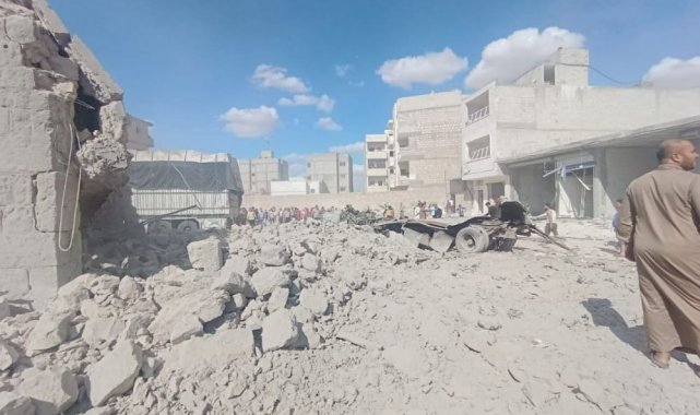 El Bab&#039;da bomba yüklü araç patladı: 4 yaralı