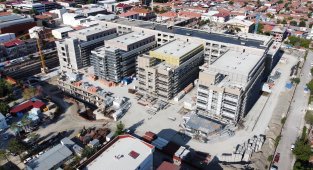 Erzincan'da yapımı devam eden devlet hastanesinin inşaatı yüzde 70 oranında tamamlandı