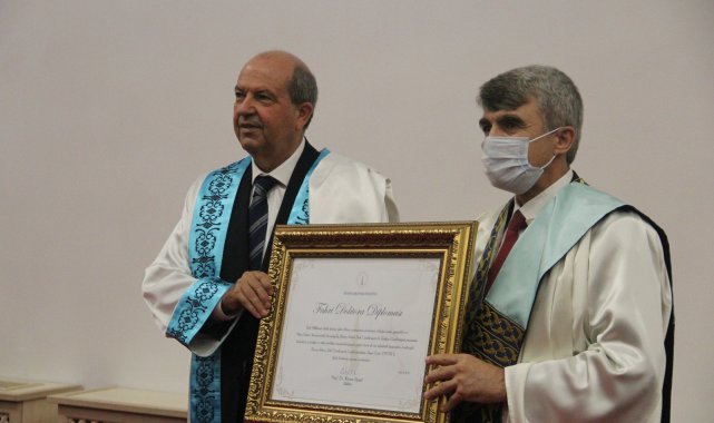 KKTC Cumhurbaşkanı Ersin Tatar&#039;a &quot;Fahri doktora&quot; unvanı