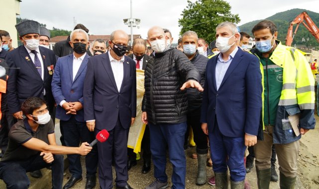 KKTC Cumhurbaşkanı Tatar&#039;dan afet bölgesine &#039;geçmiş olsun&#039; ziyareti