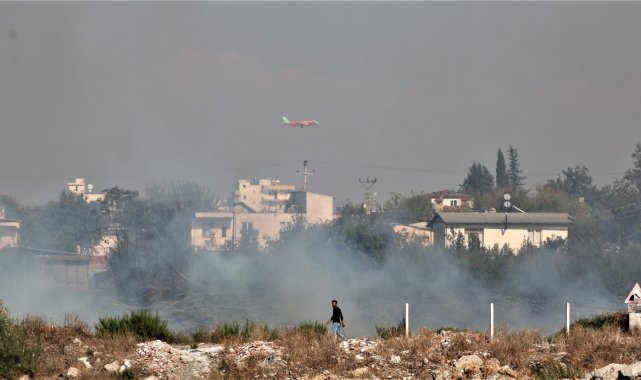 Mısır tarlası yandı, dumandan göz gözü görmedi