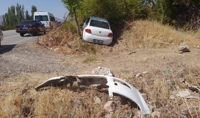 Otomobil yoldan çıktı: 1 yaralı