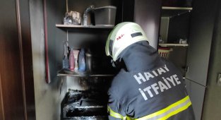 Samandağ'da ev yangını korkuttu