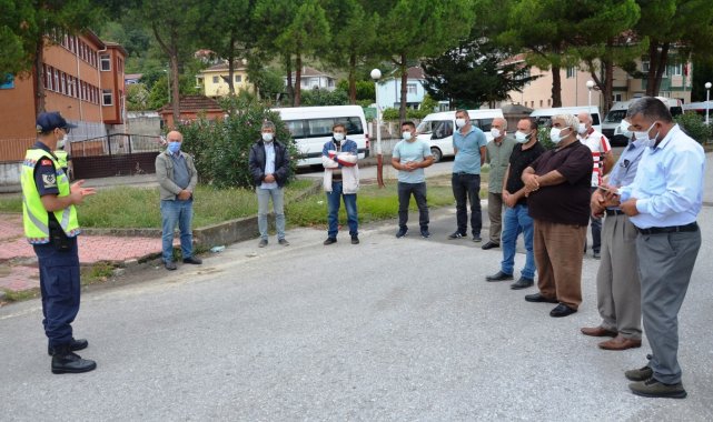 Samsun Bafra&#039;da okul servislerine sıkı denetim