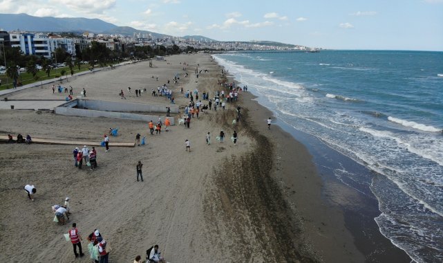 Samsun kıyıları katı atıklardan temizlendi