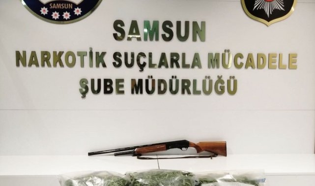 Samsun&#039;da bir kişi 13 kilo 894 gram esrarla yakalandı