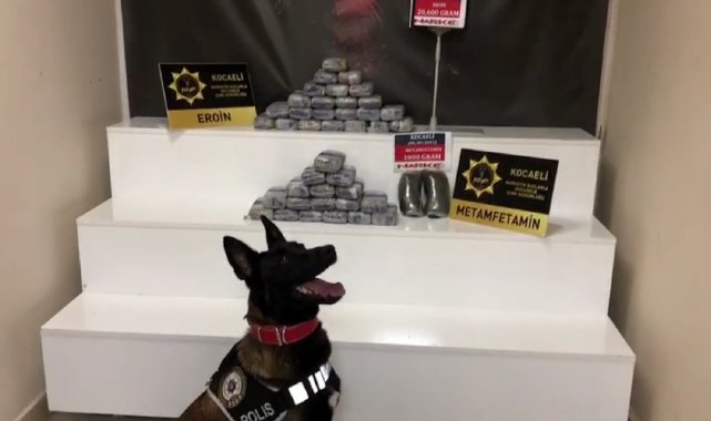 Tıra gizlenen 20 kilogram eroini Talisca buldu