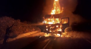 Tokat'ta tır alevlere teslim oldu