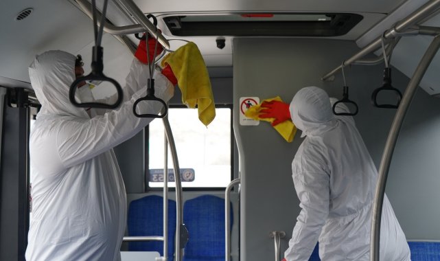 Ulaşım A.Ş. toplu taşıma araçlarına 100 bin kez dezenfekte yaptı