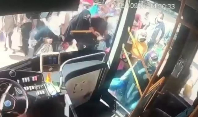 Van&#039;da halk otobüsü durağında yankesicilik yapan şahıs yakalandı